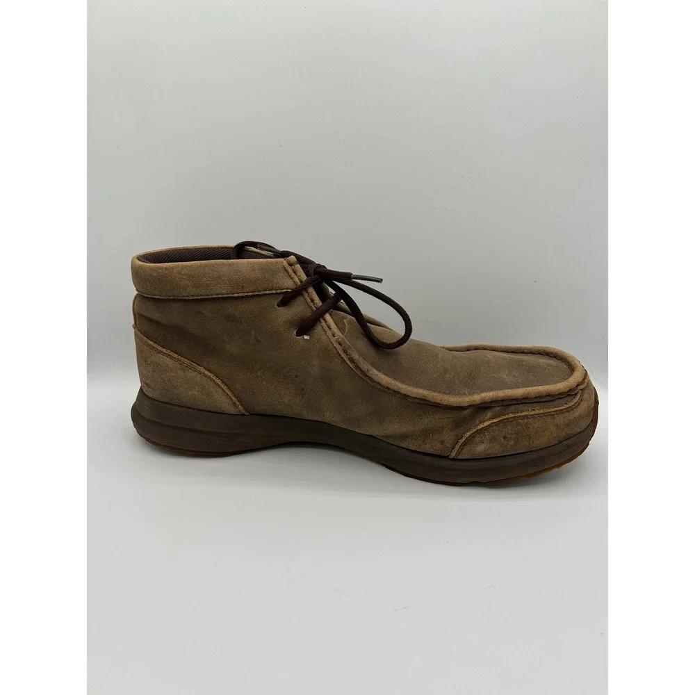 Ariat Spitfire Men Brown Leather Moc Toe Chukka Ankle Boots 10021728 Size 12 D